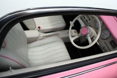 Pink Bling Leather and Silk Car Seat Cover Set